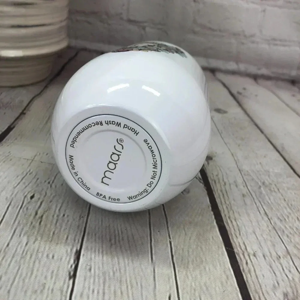 Boutique NWT Stemless insulated wine tumbler cow skull steer bull boho western